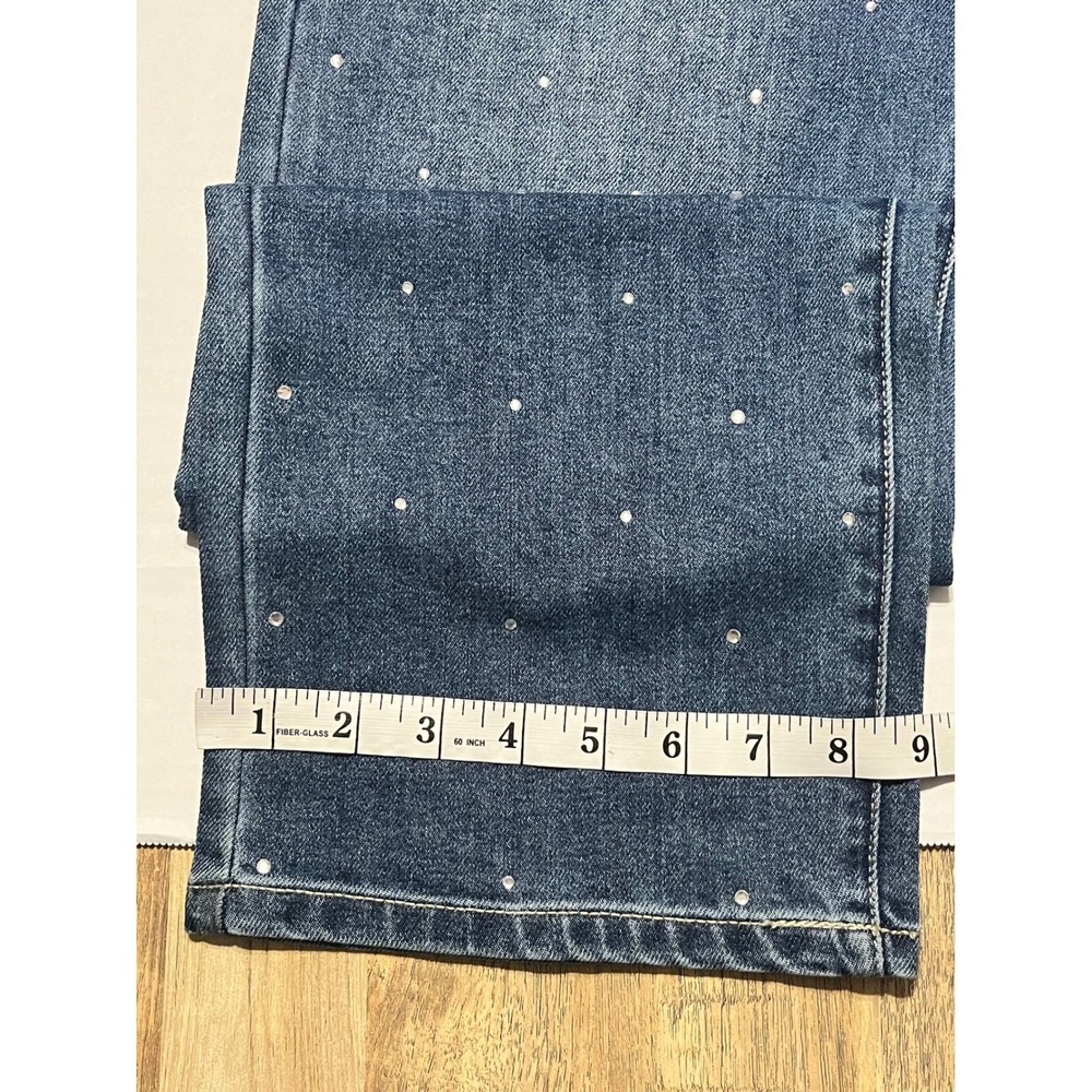 Express Rhinestone Wide Leg Jeans - Picture 4 of 8